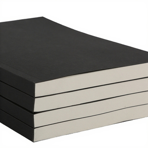 Buku catatan Hardcover besar ultra-tebal, dengan Cover kertas hitam cetak garis Horizontal mengikat termal halaman kosong gaya buku harian - Product Image 2