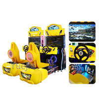 Machine de jeu d'arcade de course de moto électrique de simulation colorée pour un joueur, version Deluxe, 32 pouces, avec écran intégré