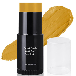 <span class=keywords><strong>Sally</strong></span> maquillaje crema pintura corporal palo cara amarilla a prueba de sudor impermeable para Halloween SFX Cosplay fiesta suministros vestido crema - Product Image 1