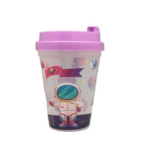 Festa di <span class=keywords><strong>compleanno</strong></span> a tema dinosauro festa 600ML con coperchio e paglia di dinosauro bicchieri di plastica - Product Image 2