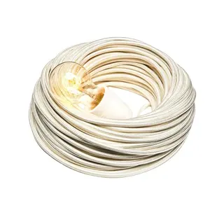 Tela de iluminación Cable blanco Textil Cable eléctrico redondo 2*0,5 2*0,75