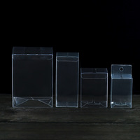 Boîte cadeau pliable en PVC transparent personnalisée, petite, recyclable, boîte de rangement et d'exposition en plastique transparent pliable