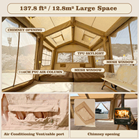 Tente gonflable Coody Roomy Air - Beige, imperméable, protection UV, tente de camping en plein air
