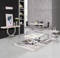 Meubles de salon de haute qualité au design moderne, tables basses au design italien en acier inoxydable
