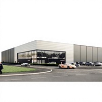 Entrepôt préfabriqué en acier, bâtiment de stockage industriel, usine de transformation alimentaire, stockage de matières premières, structure en acier industrielle