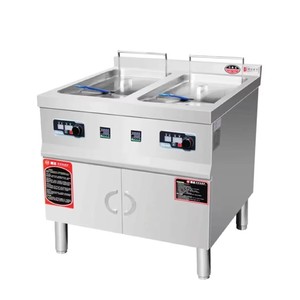 Friggitrice a Doppia Vasca con Mobile Contenitore, Realizzata in Acciaio Inossidabile, Adatta per Catene di Fast-food e Snack <span class=keywords><strong>Bar</strong></span> - Product Image 1