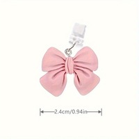 Bouchon anti-poussière en silicone mignon avec pendentif nœud papillon, pour port de charge Type C, Micro USB, Android, iPhone