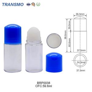 Tube vide pour déodorant roll-on 60 ml en plastique, flacon roll-on personnalisable avec logo, tube roll-on en plastique - Product Image 2