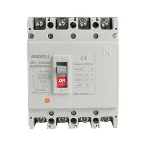 AM1-125M/4300 4P 10a16a20a25a32a40a50a63a80a100a125amp mccb ANDELI operated china circuit breakers for sale