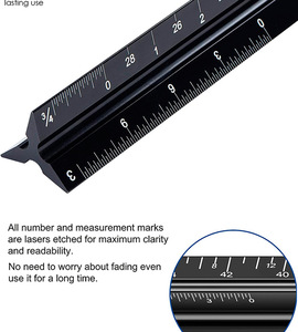 <span class=keywords><strong>Regla</strong></span> Triangular Arquitectónica <span class=keywords><strong>de</strong></span> Acero Inoxidable y Aluminio <span class=keywords><strong>de</strong></span> 6 y 12 Pulgadas, Personalizada <span class=keywords><strong>de</strong></span> Fábrica, con Escala Métrica, Herramientas <span class=keywords><strong>de</strong></span> Medición - Product Image 1