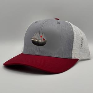 Casquette de camionneur personnalisée de haute qualité 6 panneaux à profil haut Casquette de baseball réglable avec logo brodé structuré vintage - Product Image 6