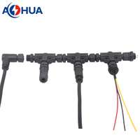 Adaptateur M12 Type T Connecteur Électrique Étanche IP68 Câble Moulé pour Assemblage