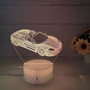 Lámpara de Anime de Carreras 3D Personalizada, Lámpara Nocturna LED Creativa con Control Remoto, Acrílico, Alimentación por USB/Batería, para Dormitorio - Product Image 3