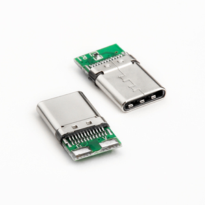 Connecteurs mâles USB <span class=keywords><strong>Type</strong></span> C 3.0 et <span class=keywords><strong>Type</strong></span> <span class=keywords><strong>A</strong></span> à ressort, connecteur USB 3.1 <span class=keywords><strong>Type</strong></span> C mâle 24 broches à souder pour USB C - Product Image 2