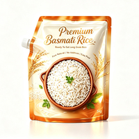 Pochette à bec verseur personnalisée, finition brillante, étanche, de qualité alimentaire, en PE écologique pour le stockage de la farine et du riz