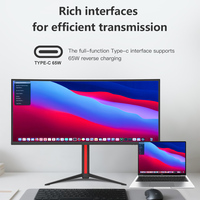 Monitor Ergonómico para Juegos de 34 Pulgadas, 144Hz, IPS, Relación de Aspecto 21:9, Resolución 3440x1440, Tiempo de Respuesta de 1ms, 99% SRGB, Altura Ajustable