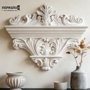 Columna Decorativa <span class=keywords><strong>de</strong></span> GRG con Ranuras y Base <span class=keywords><strong>de</strong></span> Capitel que Transforma una Pared Sencilla en una Colonnada Clásica para Vestíbulos <span class=keywords><strong>de</strong></span> Hotel - Product Image 1