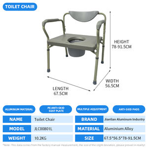 トイレ用シャワーチェア,高齢者と障害者用トイレ椅子 - Product Image 6