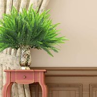 Fern — plantes artificielles d'extérieur résistantes aux UV, 8 Branches, fausses plantes en plastique, collection printemps et été,
