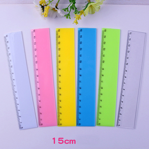 Règles de mesure en plastique droites de 15 cm pour enfants avec impression de logo personnalisé Variété de couleurs - Product Image 2
