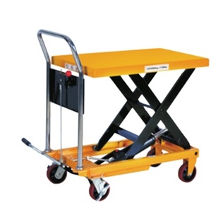 Jichuan <span class=keywords><strong>4</strong></span>-wiel hydraulische schaarheftafel 100cm capaciteit handmatige platformwagen 106kg gewicht - Product Image 3