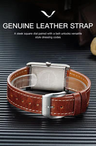 นาฬิกาแฟชั่นทรงสี่เหลี่ยมสำหรับผู้ชาย ปี 2025 นาฬิกาโครโนกราฟสไตล์สปอร์ต ตัวเรือนสแตนเลส กระจกแซฟไฟร์ กันน้ำ 50 เมตร - Product Image 4