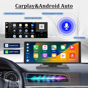 Boyi Carplay écran 10.26 pouces HD sans fil Portable écran tactile Radio DVR 1 an pour voiture jouer Android Auto Transmission FM - Product Image 3