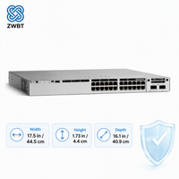 Commutateur Cisco Catalyst C9300-24UX-M 24 ports MGig UPOE L3 640 Gbit/s 480G StackWise 560W/1440W PoE Budget Meraki Cloud Managed