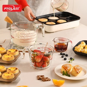 Klarglas-Maßbecher-Set, für Küchenwerkzeug hitzebeständiges Glasgeschirr-Maßbecher zum Backen und Kochen - Product Image 6