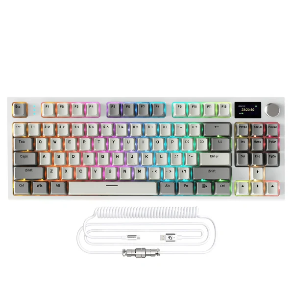 ATTACK SHARK K86 75% Wireless Mechanical Keyboard with TFT Color Display & Knob Tri-mode Hot-swappable Gaming Keyboard