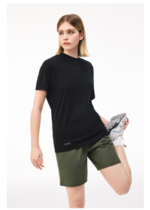 T-shirt à manches courtes respirant en laine mérinos 100 % avec logo personnalisé de haute qualité, lavable en machine, pour le sport et les activités de plein air, hommes et femmes - Product Image 2