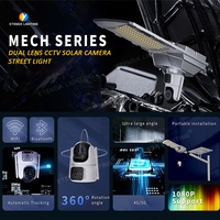 Etenda Double Lentille Lampe Solaire de Rue 900 W avec CCTV et 6 Millions de Pixels, Lumière Solaire avec Caméra Eseecloud