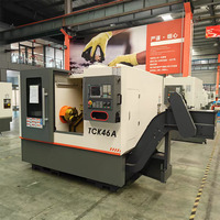 Tour CNC TCK46A, haute précision, système de contrôle Fanuc Syntec GSK, nouveau lit incliné horizontal, moteur 220V, centre de tournage