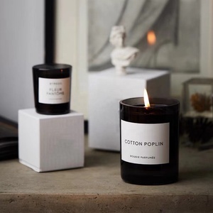 キャンドルカップコンテナキャンドルスティックブラックガラスキャンドルジャー8オンス10オンス12オンス16オンス230Ml 320Ml - Product Image 3