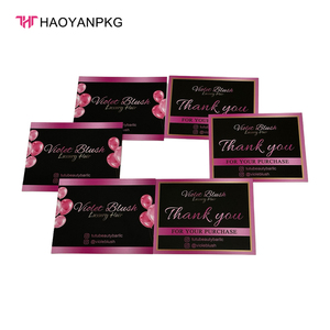 <span class=keywords><strong>Carte</strong></span> de Remerciement Personnalisée pour Emballage d'Extensions Capillaires avec Logo Privé – Emballage Cadeau en Papier pour Entreprise de Coiffure - Product Image 5