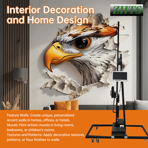 Impresora Automática de Arte Mural para Decoración de Interiores, Nueva, Diseños Personalizados DIY, Cabezales de Impresión XP600/DX7, Tinta UV, Material Flexible, Todo en Uno - Product Image 5