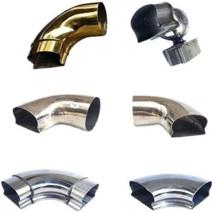 Conector de Codo Moderno y Duradero de Acero Inoxidable 304, Tipo Herradura 63/76, Reductor de Tubo para Pasamanos de Escalera, Enchufe Europeo - Product Image 1