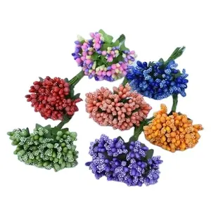 144 pezzi Stamen zucchero decorazione per festa nuziale perline artificiali bacche fiori artigianali perla stamen scrapbook fiore