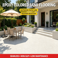 Revêtement en résine époxy colorée à haute durabilité, imperméable, facile à nettoyer, peinture de sol sans joint pour usage commercial et domestique
