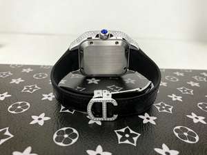 iced Out Antique Coin Designer Hip Hop Style Mechanical Automatic Moissanite Stainless Steel Sapphire Crystal Watch with Alarm - Product Image 4