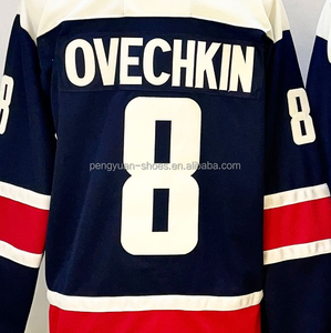 Versand bereit Washington Alexander Ovechkin Schwarz Beste Qualität Genähtes National Hockey Trikot - Product Image 4
