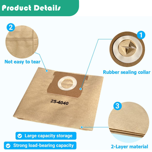 DXVA25-4040 Papier Vakuum Staubbeutel für DEWALT 4-Gallonen Nass/Trocken Vakuum für Auto RV Garage Haushalt Ersatz Sammlung Tasche - Product Image 3