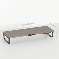 Support d'ordinateur portable moniteur de table en bois HUB-USB