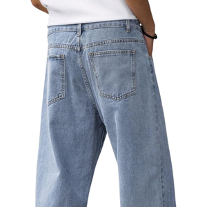 Custom Made <b>Mens</b> Baggy Jeans <b>Pants</b> Washed Denim Custom Color and Logo All Sizes Available - Product Image 2