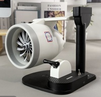 BETTER Moteur d'avion modèle rotatif avec fonction de charge de téléphone sans fil Ornements de bureau
