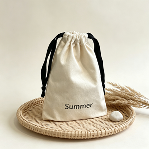 High Quality Cotton Canvas Drawstring Pouch for Jewelry Candle Soap <b>Recyclable</b> Packaging - Product Image 6
