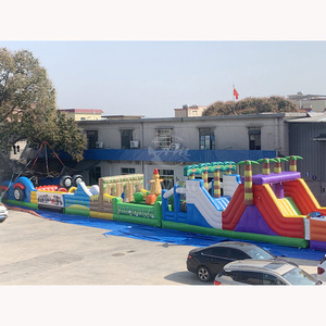 Alquiler de carrera de obstáculos inflable de tema personalizado, equipo de carrera de obstáculos al aire libre carrera de obstáculos inflable para adultos - Product Image 2