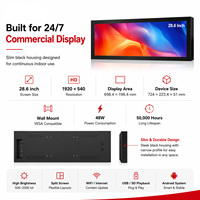 Pantalla LCD de Barra de 28.6 Pulgadas con Android WIFI de 700nits para Publicidad en Supermercados, Pantalla LCD Extensible