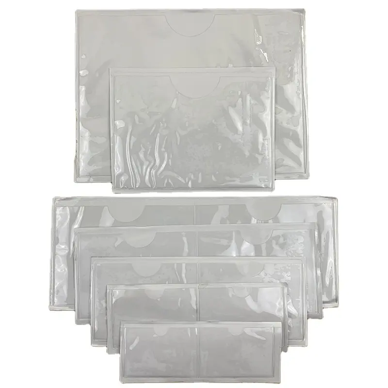 Top Laden Verpakking Verzending Label Zelfklevende Visitekaartje Clear Pocket Mouwen Foto Index Kaarten Plastic Label Houders