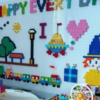 Mur de blocs de construction pour enfants à grandes particules, jouet de sol, puzzle DIY combinable, mural, pour couloir d'école maternelle et entrée